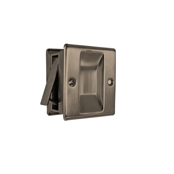 Cal-Royal Passage Function Sliding Door Lock, US15A Satin Nickel Blackened SDL17-15A - main